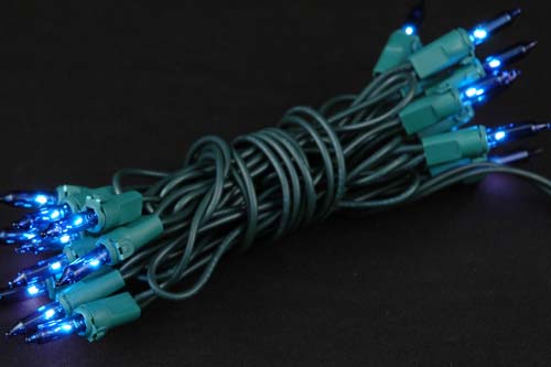 Blue Mini Lights 20 Light 8.5 Ft