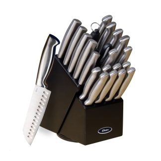 Oster Baldwyn 22 Piece Cutlery Set and Wooden Block